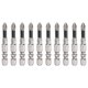 thumbnail image 1 of Uxcell 10 piezas de destornillador Phillips de impacto PH2 (#2) con punta antideslizante, vástago hexagonal de 1/4" de 2" (50mm), destornillador magnético de cruz., 1 of 7