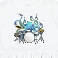 thumbnail image 4 of Inktastic Cute Blue Octopus Drumming Girls Toddler Dress, 4 of 5