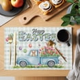 thumbnail image 2 of Easter Eggs Placemats Set of 8, Tulip Green Plaid Spring Bunny Butterfly Flower Placemats for Dining Table, Place Mats for Kitchen Tabletop, Waterproof Wipeable Dining Table Mats Set, 2 of 9