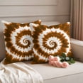 thumbnail image 2 of Brown Ombre Outdoor Waterproof Pillow Covers, Country Vintage Ethnic Tribal Tie Dye Decorative Square Throw Pillowcase Sofa Cushion Sham for Patio/Couch/Chair, 20"x20" 2 Pack, 2 of 8