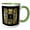 Green/White, variant on 3drose, Image of Art Nouveau Peacocks- Monogram Letter B- Not Foil Embossed, 11oz Magic Transforming Mug