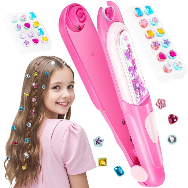Kit de estampado Hair Gem Yoloflix con diamantes reutilizables para niñas