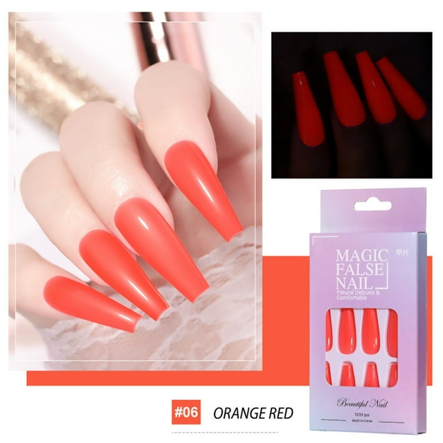 WREESH Luminous Nail Stickers Fake Nail Stickers Jelly Stickers Wearing Nail Stickers