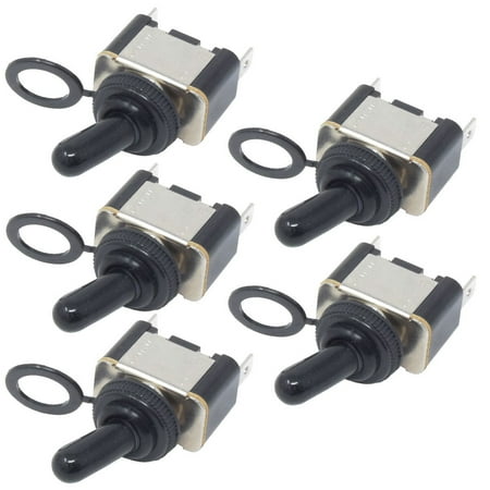 5-Pc Heavy Duty Toggle Switch 15A SPST 2-Pin ON/OFF Waterproof RZR Golf Cart