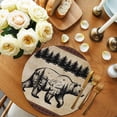thumbnail image 2 of Brown Black Bear Round 15 Inch Placemats Set of 2, Farmhouse Cabin Forest Vintage HeatResistant Non Slip Place Mats for Dining Table, Wipeable Braided Kitchen Table Mats for Housewarming, 2 of 9