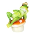 thumbnail image 2 of simhoa Green Frog Sitting on Statue Garden Decoration for Decor 7x10x10cm, 2 of 10