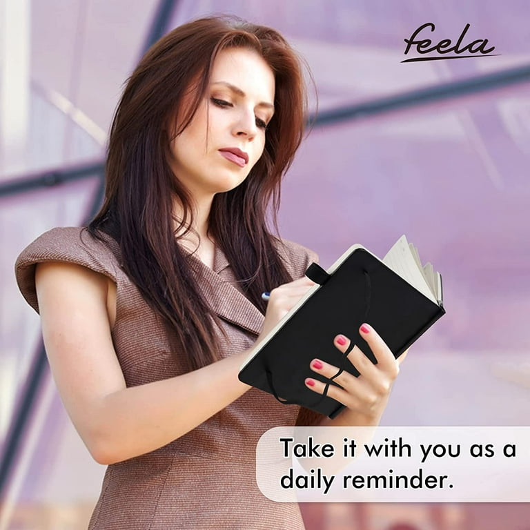 Feela 12 Pack A5 Hardcover Notebooks with 12 Black Pens, 120 Feela 12 Pack A5 Hardcover Notebooks with 12 Black Pens, 120