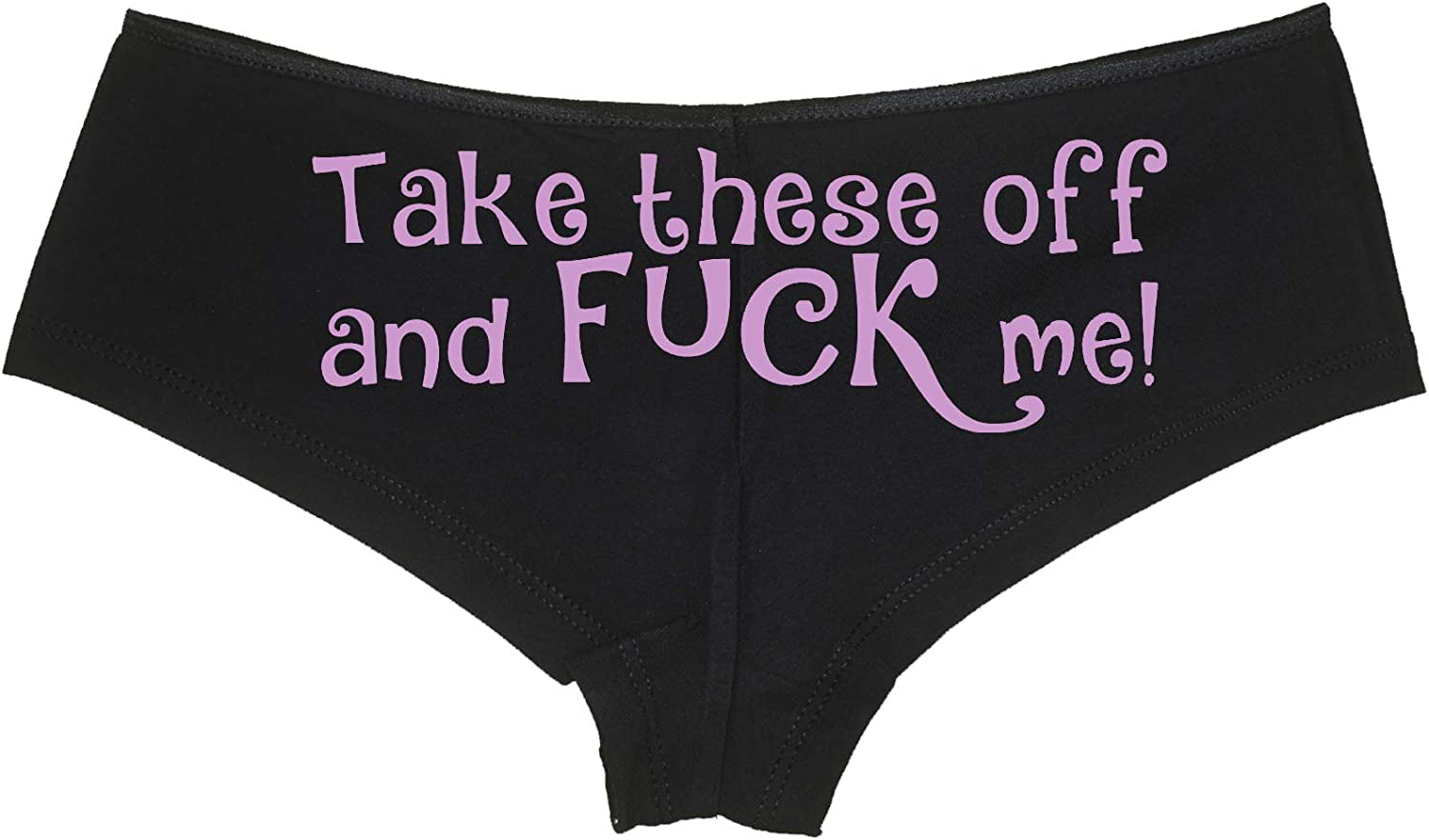 Knaughty Knickers Women's Take These Panties Off Booty Sexy Boyshort Small  Red/Black at  Women's Clothing store