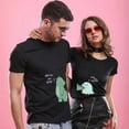 thumbnail image 5 of Colevkie Cute Dinosaur Couple Tshirt for Husband Wife Him and Her,His and Her T-shirt Valentine day Anniversary,Crew Neck,1 Piece(Black-Men,XS), 5 of 8