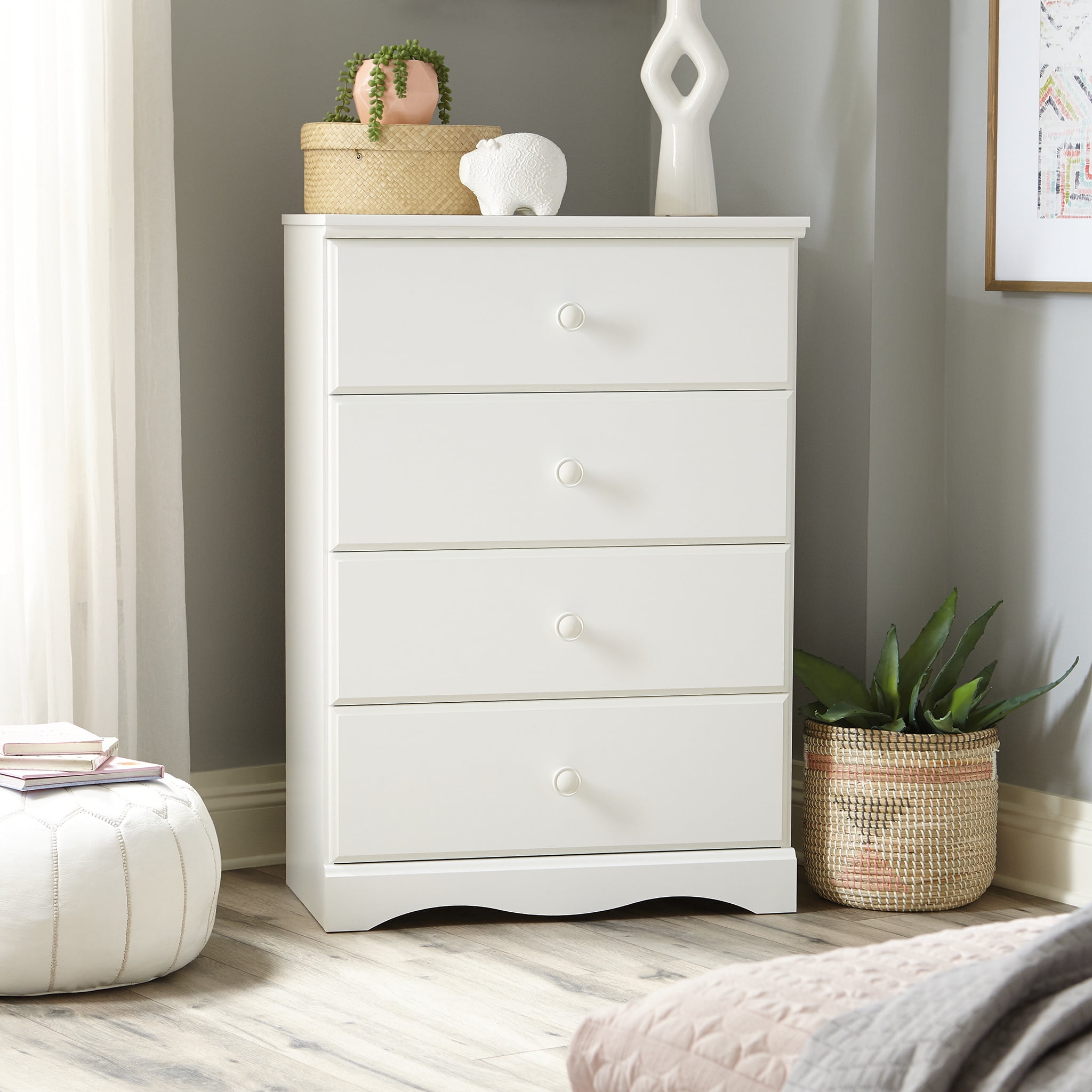 Sauder Storybook 4 Drawer Dresser Soft White Walmart Com