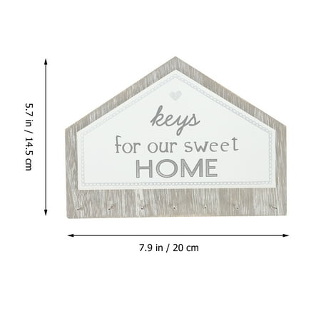 

TOYMYTOY 1PC Wooden Key Hanger Household Wooden Sign Key Hook Wall Hanging Hook