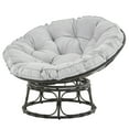 thumbnail image 2 of Barton 46'' Large Size Papasan Chair With Cushion & Frame, Overstuffed Thickened Papasan Lounge Chair With Cushion & Frame, Lazy Chair, Circle Chair, Round Chair, Grey, 2 of 6
