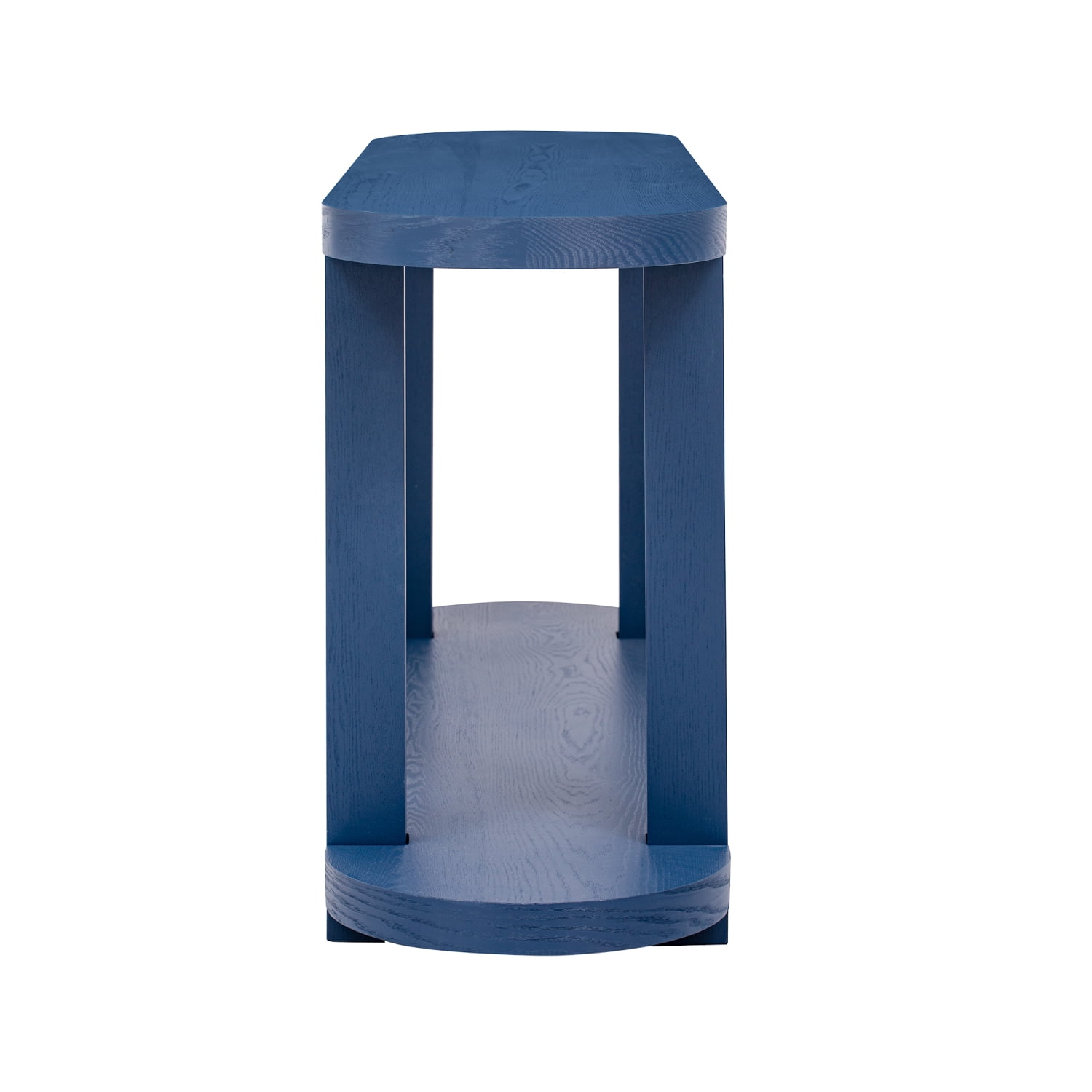 Modern Minimalist Ash Veneer Entryway Table with Craftsmanship Design Navy Blue, Ideal for Study Rooms, Entryways and Foyers