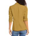 thumbnail image 6 of IYYVV 2026 Summer Linen Blazer Women 3/4 Sleeve Lightweight Suit Jacket Elegant Casual Cotton Blend Work Blazers Cardigan Yellow L, 6 of 10
