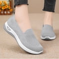 thumbnail image 2 of LEAVINGSUO Shoes for Women Versatile Plus-Size Soft-Soled Breathable Mesh Shoes Summer Trendy And Comfortable Shoes Gray 41, 2 of 9