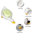 thumbnail image 2 of Bonito jabonera de pato, bandeja de cerámica para jabonera, jabonera con forma de pato, jabonera con drenaje automático, 2 of 5