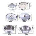 thumbnail image 2 of Kids Pretend Food Play Kitchen Toys Cooking Set Stainless Steel Pots And Pans Cookware Playset Development Learning Tool Children, 2 of 6