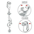 thumbnail image 4 of Racing Butterfly 1Pc Fake Belly Button Ring Fake Clip On Belly Piercing Non Piercing Navel Ring, 4 of 8