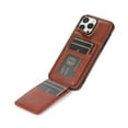 thumbnail image 4 of For Iphone 14 Pro Soft Skin Wallet Bag Phone Case(Brown),iPhone 15, 4 of 6