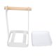 thumbnail image 1 of Soporte para tapa de olla Sincero multifuncional antideslizante de hierro y madera blanco, 1 of 10