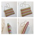 thumbnail image 3 of Granjero Gordo Bolso de mano tejido y bolsas de cosméticos, bolso de mano tejido elegante de playa de verano, bolso de hombro de 10,62 x 0,39 x 7,08 pulgadas (naranja), 3 of 4