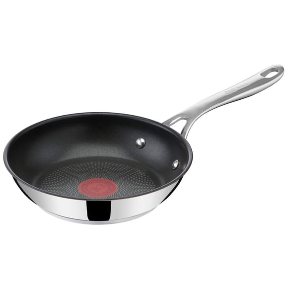 Jamie Oliver by Tefal Cooks Direct Stainless Steel 20cm/8inch Frying Egg pan, Non Stick Frying pan