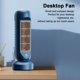 thumbnail image 1 of Ventilador De Aire Acondicionado Ventilador de refrigeración de mesa con cabezal móvil, recargable por USB, 2000 mAh, bajo nivel de ruido (azul) Likrtyny Libre de BPA, 1 of 3