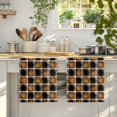 thumbnail image 4 of Burnt Orange Geometric Kitchen Towels Set of 2, Black White Boho Absorbent Dish Towels for Kitchen, Microfiber Hand Towel, Quick Drying Tea Towel for Cleaning Decorative Dishcloths, 4 of 7