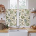 thumbnail image 2 of Blue Green Vintage Floral Kitchen Curtains 54 Inch Length, Hydrangea Botanical Elegant Tiers Curtains for Bathroom Bedroom Cafe, Light Filtering Small Window Treatment Short Drapes 2 Panels 42"Wx54"L, 2 of 9