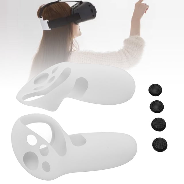 Housse Poignées de Manette Housse pour Meta Quest 3 Poignées de Manette VR en Silicone Housse de Protection avec Housse de Joystick pour Accessoires VR Quest 3