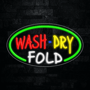 Wash Dry Fold-LED Neon Sign Made in USA