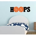 thumbnail image 3 of Bedroom Décor Hoops Basketball Decals Wall Sticker Teen Sports 40x11-inch Black, Orange, 3 of 6
