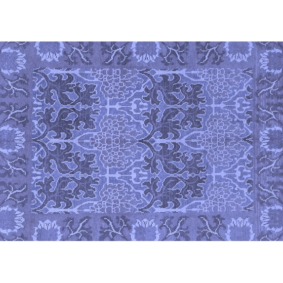 Ahgly Company Indoor Rectangle Abstract Blue Modern Area Rugs, 3' x 5'