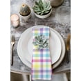 thumbnail image 3 of Cloth Napkins Set of 8 - 20x20 Inches, Spring Easter Checkered Washable Reusable Table Napkins, Colorful Buffalo Plaid Soft & Absortbent Dining Napkin for Party Wedding Hotel Restaurant, 3 of 8