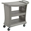 Executive Service Cart, Three-Shelf, 20-1/3w X 38-9/10d, Platinum
