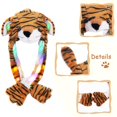 thumbnail image 2 of Disfraz de tigre de peluche de Arcimatto con forma de sombrero con luces LED, 2 of 7