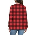 thumbnail image 4 of Ltctricy Women's Long Sleeve T Shirts V Neck Plaid Plus Size Tunic Tops Soft Casual Tees Loose Trendy Blouses(Red,X-Large), 4 of 7