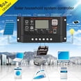 thumbnail image 3 of EGNMCR 60A Solar Panel Controller Battery Charge Regulator 12V/24V Auto With USB el regulator, 3 of 6