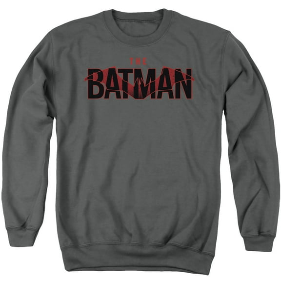 The Batman (2022) Logo With Red Bat Unisex Adult Crewneck Sweatshirt