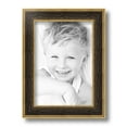 thumbnail image 2 of ArtToFrames 7" x 10" Black Panel With Gold Lip Picture Frame, 7x10 inch Multi Wood Poster Frame (WOM-5092),  Pack, 2 of 7