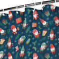 thumbnail image 3 of Dark Blue Christmas Gnome and Gift Pattern Shower Curtain 36"x72" ,Bathroom Decorative Shower Curtains Set with 12 Hooks,Modern Waterproof Washable Shower Curtain, 3 of 6