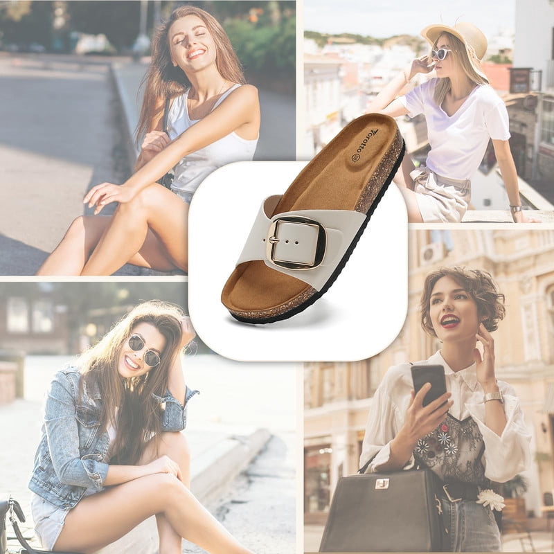 Women's Sandals, Slippers, Comfortable, Adjustable Buckle