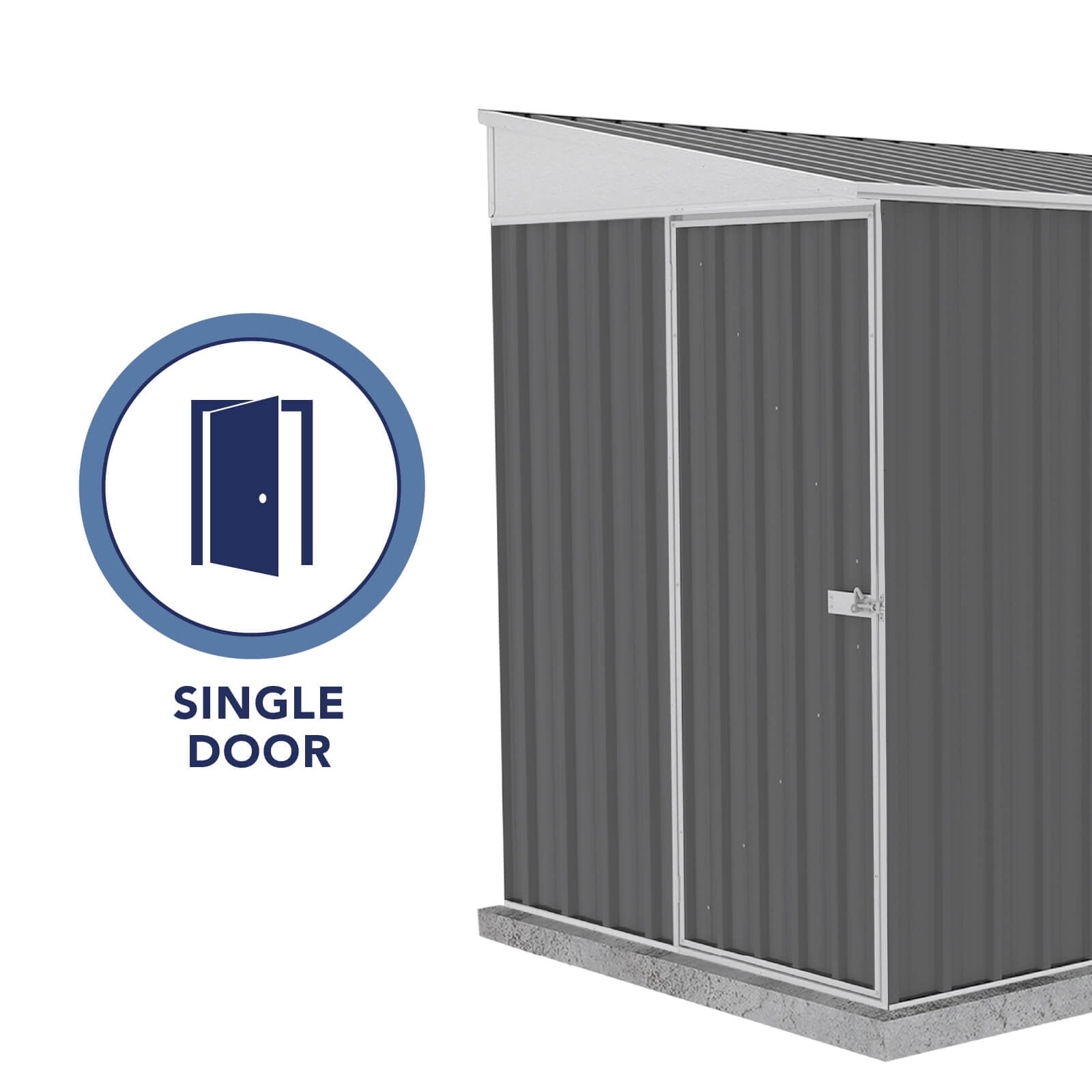 Absco Durango 5' x 10' Metal Bike Shed - Woodland Gray