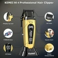 thumbnail image 4 of KEMEI 90-4 Professional Hair Clippers for Men, 11500 RPM Barber Clippers with LED Display, Cordless Hair Trimmer with DLC Blade & Charging Base, 2000 mAh Hair Clipper for Barbers Haircut Kit, 4 of 8