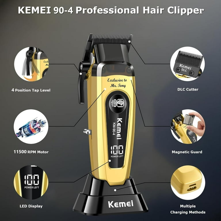 KEMEI 90-4 Professional Hair Clippers for Men, 11500 RPM Barber