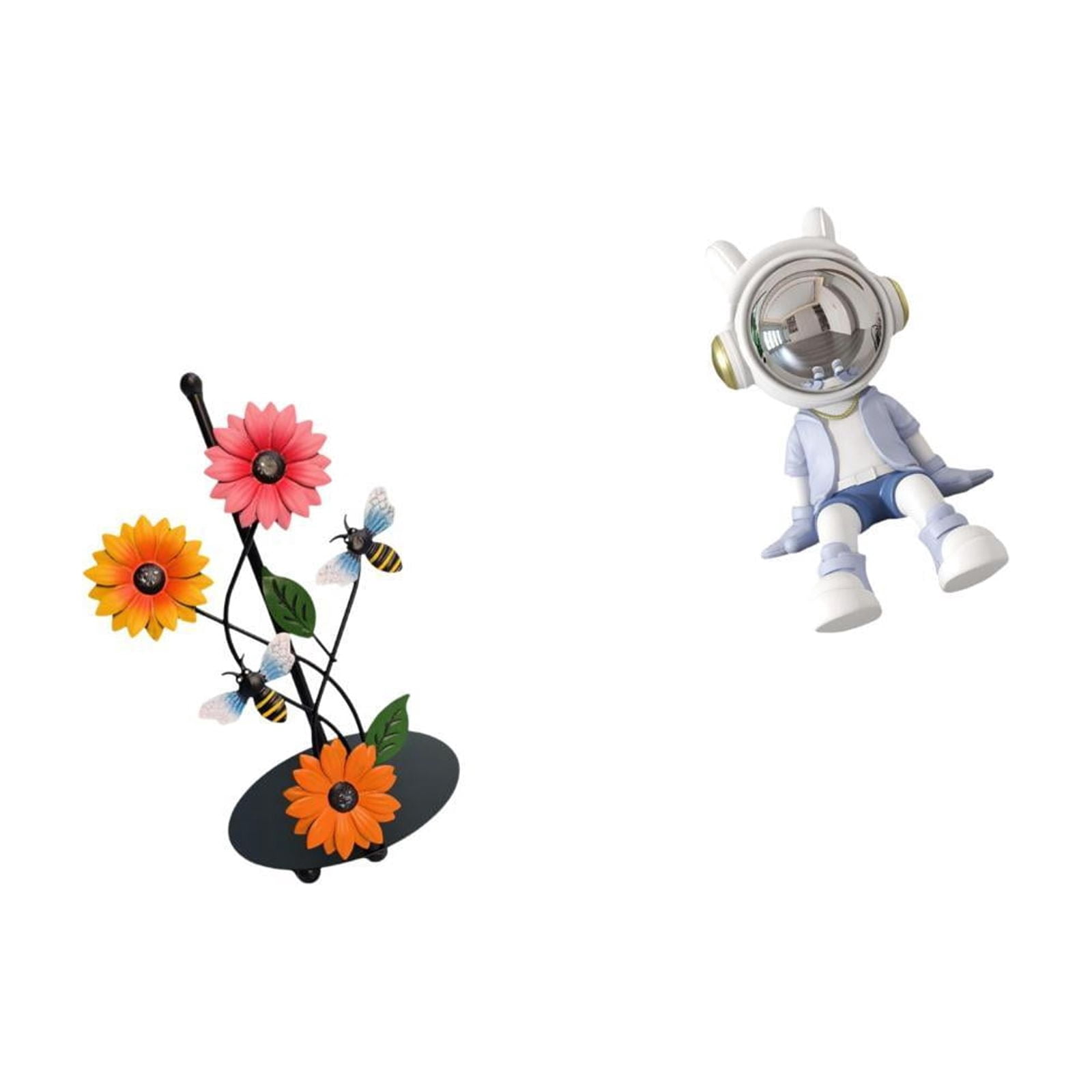 Fiocias Toilet Paper Holder Paper Towel Holder Countertop Desktop Figurine Astronaut Statue Shelf Sturdy Resin Iron Material Suitable for Kitchen Co