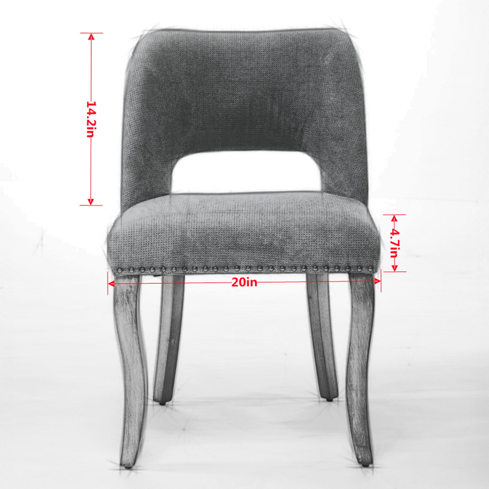 Dining Chairs Set of 2, Upholstered Dining Chairs, Farmhouse Chairs&nbsp;With Hollow-Out Curved Backrest, Dual Rebound S-Spring And Foam Cushion, Curved Solid Wood Legs, Beige Breathable Fabric