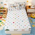thumbnail image 2 of Erosebridal Vintage Airplane Zipper Twin Comforter Sets with Fitted Sheet and 2 Pillowcases for Boys Men, Farm Animal Forest Print Zipper Bedding Set, Polkadot Reversible, 4pcs, 2 of 5