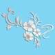 thumbnail image 4 of Etiqueta de la pared 3D Flor Acrílico Espejo Calcomanía Baño Decoración para el hogar Etiqueta autoadhesiva Decoración de la pared del hogar, Plata Eigraketly  HA002399-01, 4 of 6