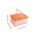 thumbnail image 3 of LiUMX Foldable Storage Box with Lid-Table, 14.37x10.43x7.28in Plastic Organizer Basket for Camping, Home, Picnic, Multi-Color Handheld Carrier, 3 of 5